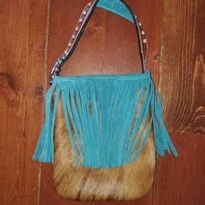 Custom Made Cowhide Fringe Purse
